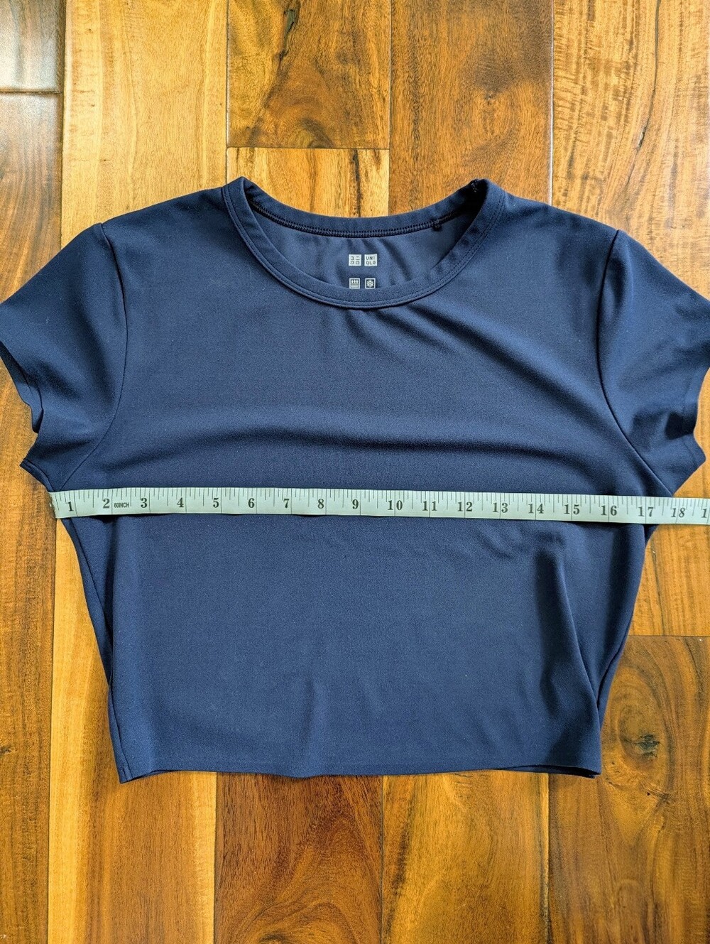 Uniqlo Navy Airism Soft Cropped Shirt